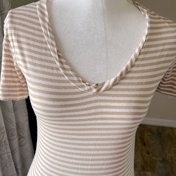 Tory Burch Striped Short Sleeve Logo T-Shirt - Picture 4 of 11